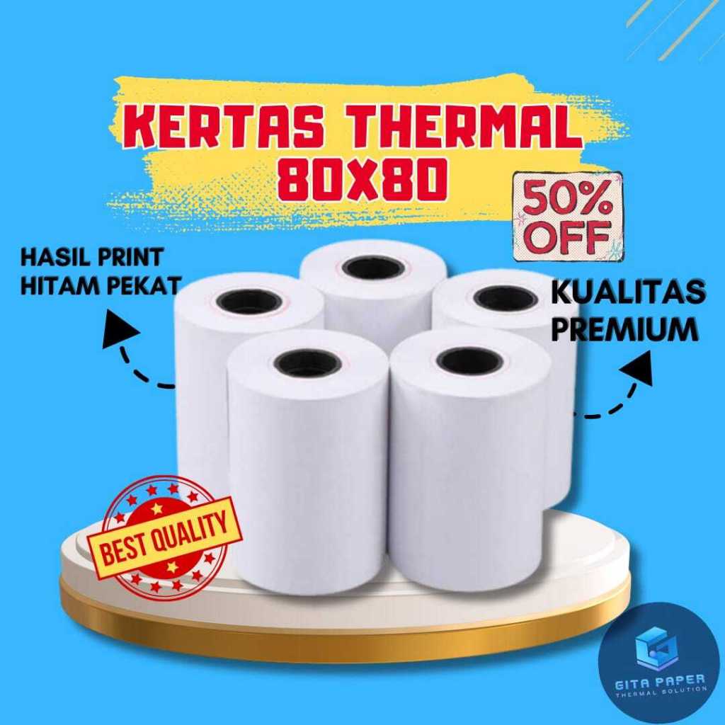 

KERTAS STRUK THERMAL 80X80 EKONOMIS KERTAS KASIR EDC