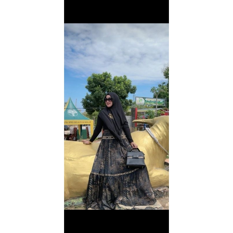 mshee black/ dress hitam Khimar hitam syar'i mshee