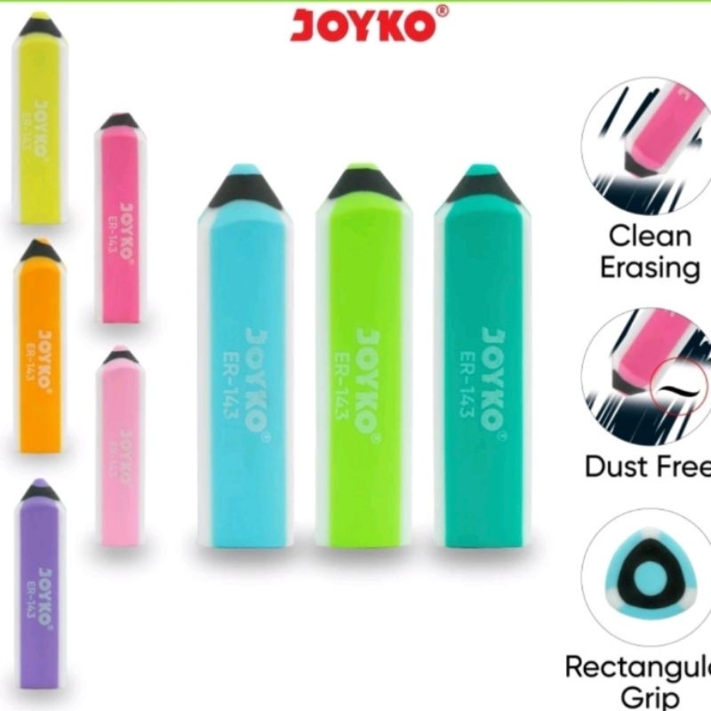 

Penghapus pensil ER-143 Joyko (1 pcs) / penghapus bentuk pensil ER-143 / eraser pencil joyko ER-143 per pcs