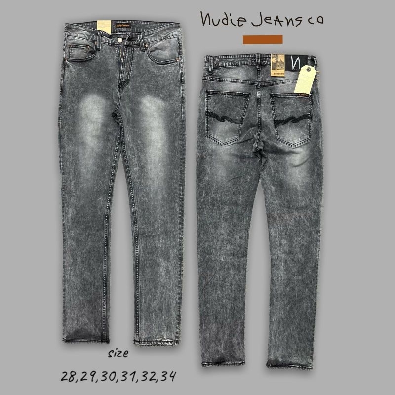 CELANA JEANS PRIA NUDIE JEANS PREMIUM IMPORT SKINNY SLIMFIT PENSIL 29-34 BAHAN MELAR STRETCH