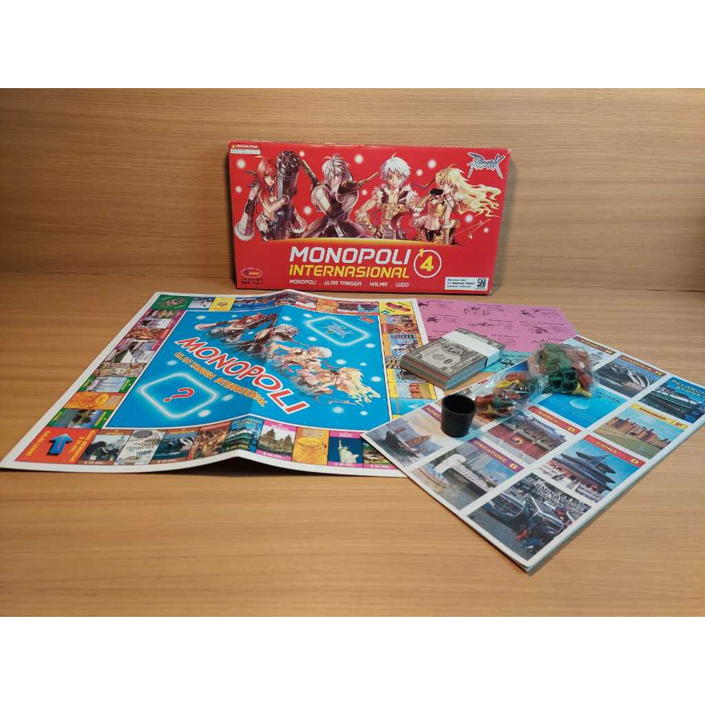 Monopoli internasional 4in1 karakter Ragnarok Monopoli,ular tangga halma,ludo