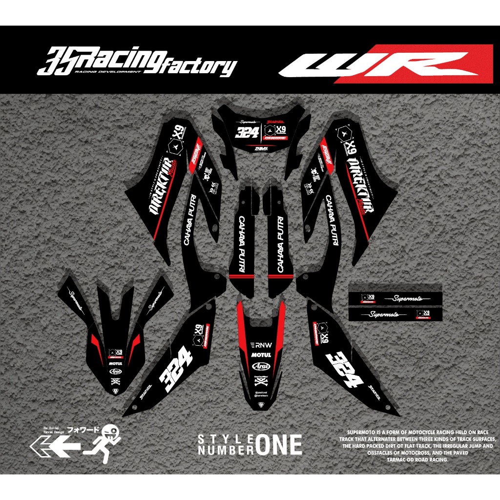 decal wr155 supermoto full body bisa custom desain