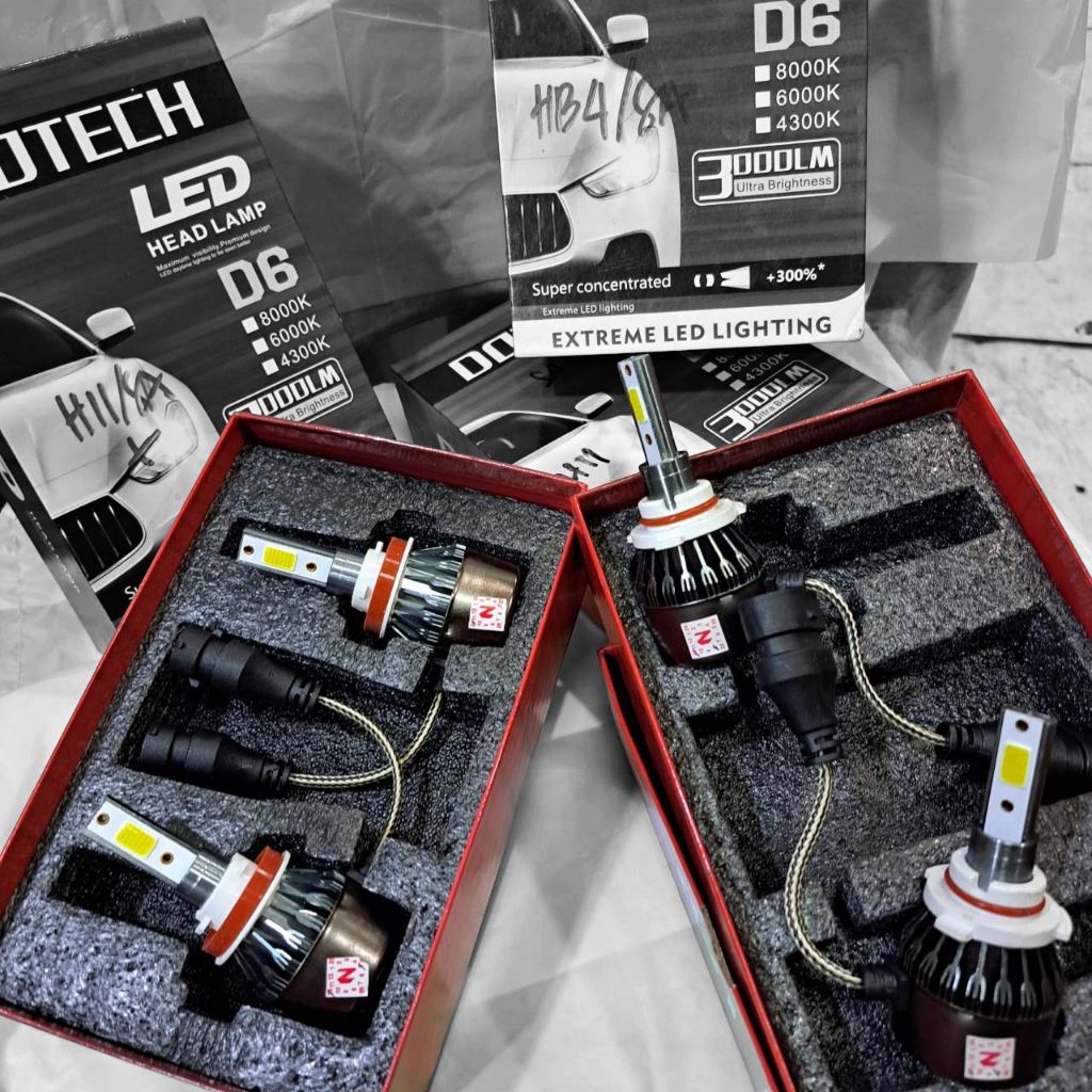 Dotech LED Headlamp Mobil H11 HB3 HB4 3000LM Warna Putih Lampu LED 35 Watt LED Murah