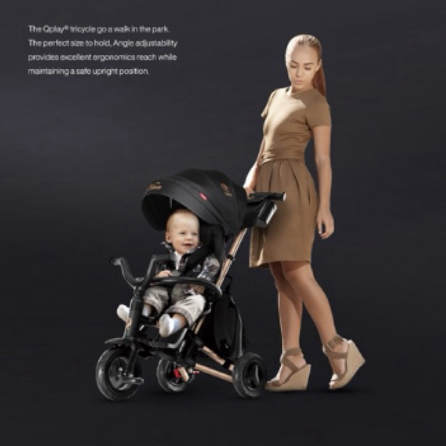 Qplay Stroller Nova 6in1 Folding Limited Gldblk S700