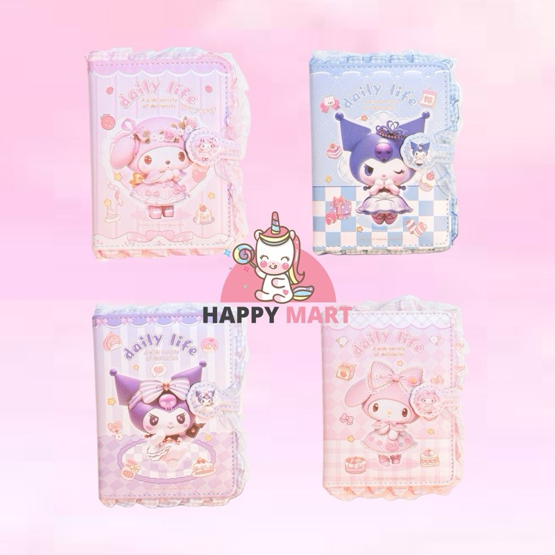 

Notes diary renda motif sanrio kuromi / melody