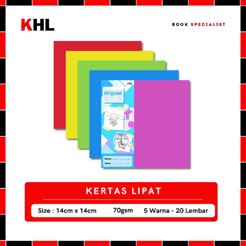 

KHL - Origami / Kertas Lipat 14 x 14 isi 20 lembar SPECIAL EDITION CINNAMOROLL