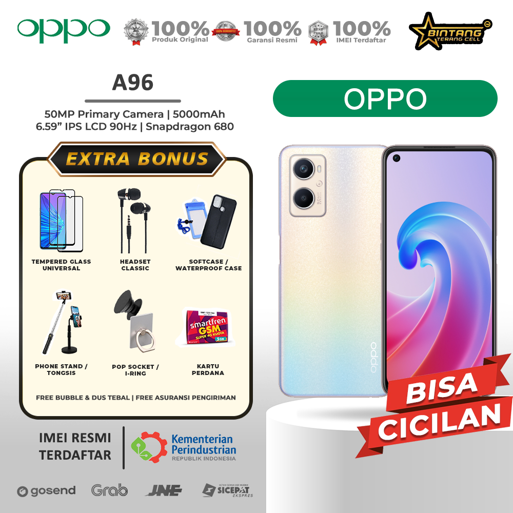 Handphone Oppo A96 RAM 8/256GB Garansi Resmi
