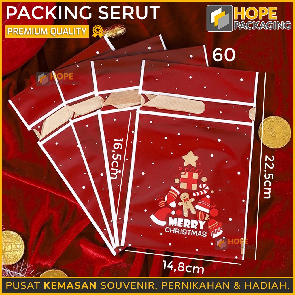 

SUPER BIG SALE Harga 5 Pcs Kemasan Pita Serut Parcel Hadiah Natal Sedang 2847 Cookies Kue Keranjang