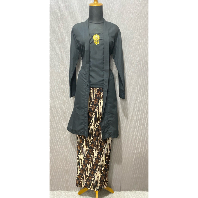 Zahrah Gallery - Onset Kebaya Tunik Kutubaru Modern dan Rok Plisket/Set Tunik Kubaru dan Rok Plisket