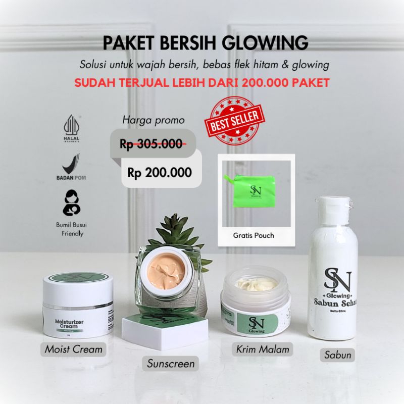 SN GLOWING paket BERSIH GLOWING
