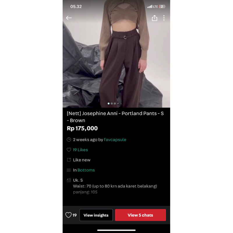 josephine anni brown pants