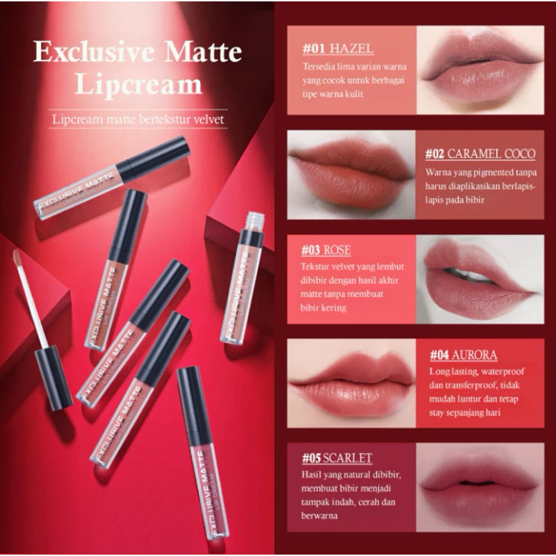 Exclusive Matte Lip Cream | Matte Lip Cream Waterproof Longlasting