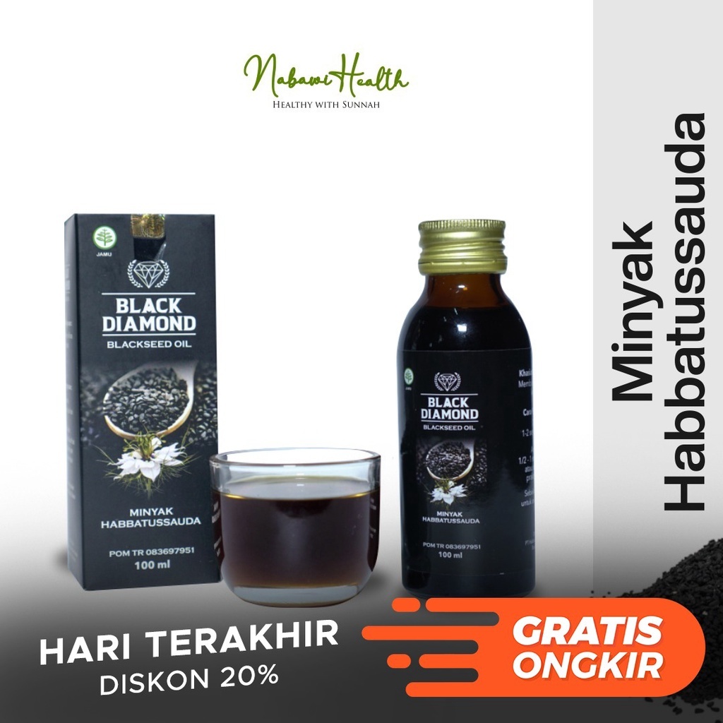 

Black Diamond Blackseed Oil Minyak Habbatussauda Asli 100%