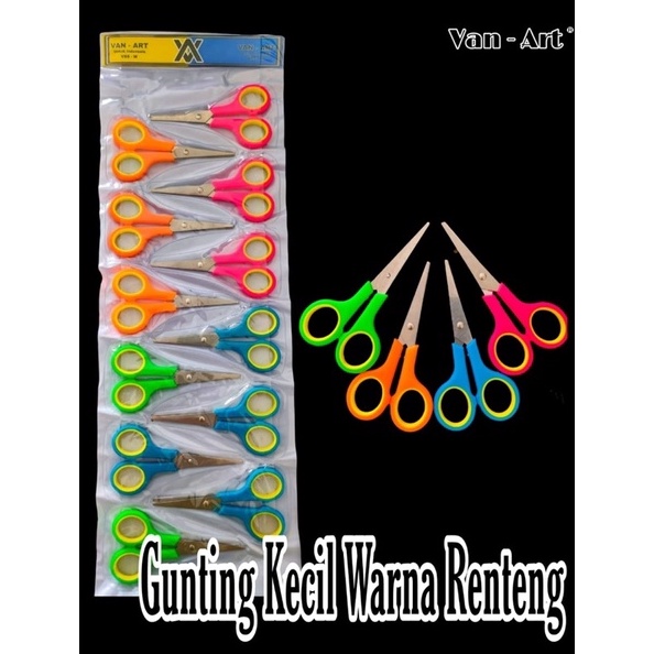 

KODE U5T Harga 1 RENTENG KECIL 12pcs gunting KECIL warna pemotong alat potong gunting warna