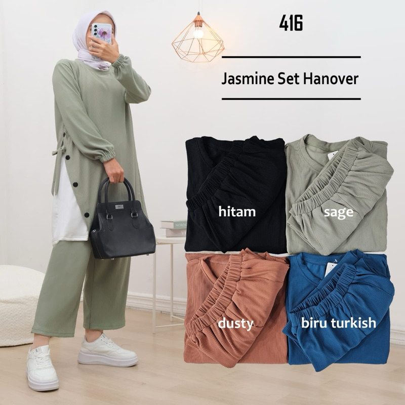 COD✅JS JASMINE SET PREMIUM TUNIK 4160
