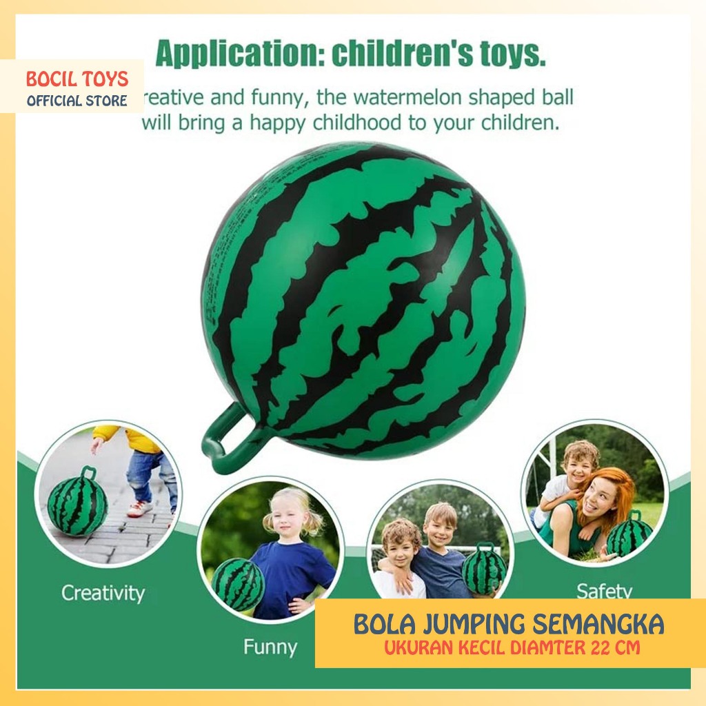 BISA COD Mainan Bola Jumping Semangka Jumping Ball Watermelon ukuran kecil harga murah