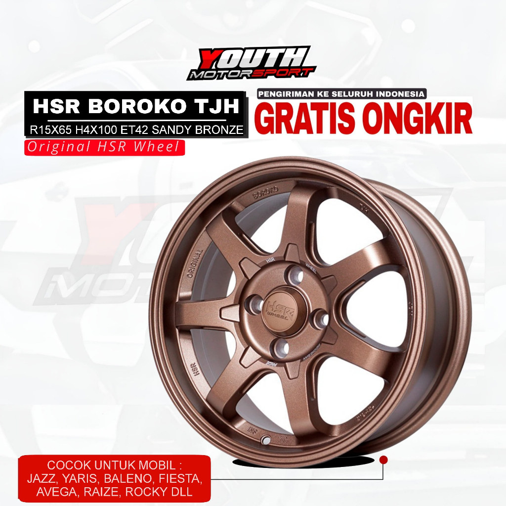 VELG R15 MODEL TE37 ORIGINAL HSR COCOK UNTUK BRIO,SIGRA,AGYA,CALYA DLL