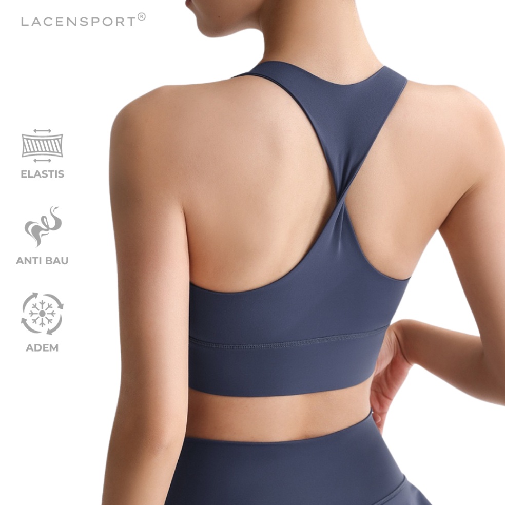 KODE I74B LACENSPORT  Sexy Jane Sport Bra Atasan Baju Olahraga Gym Senam Zumba Yoga Wanita Kaos