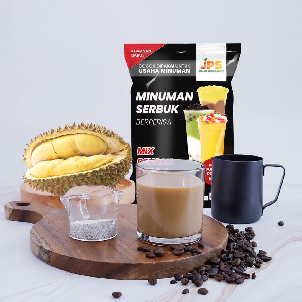 

JPS Mix Durian Coffee 1 kg Bubuk Minuman Dengan Gula / Serbuk Instan Berperisa Kopi Duren