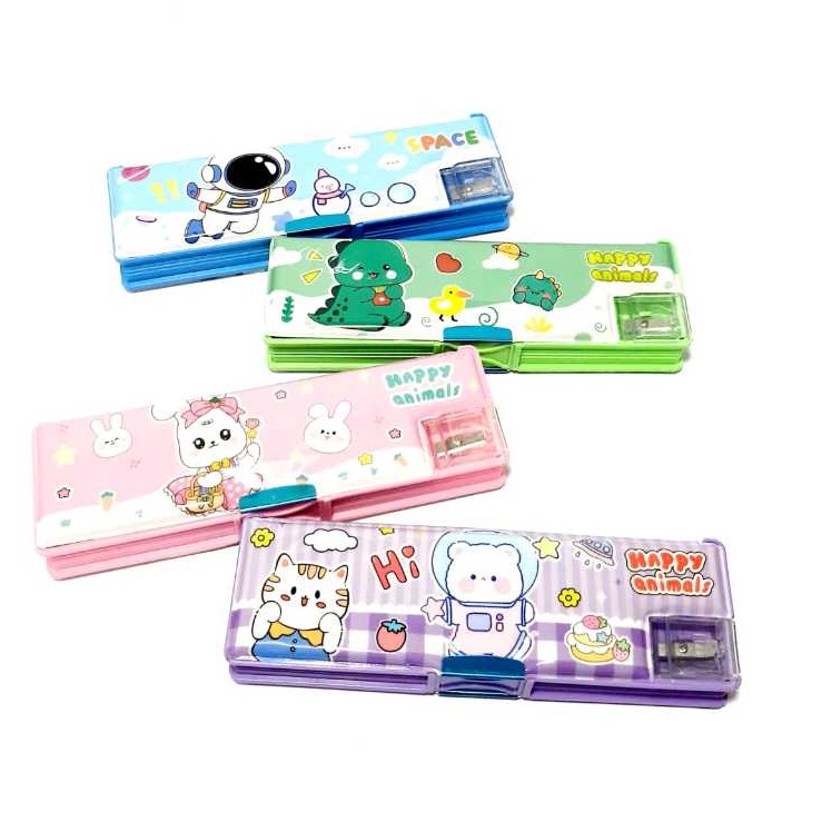 

KODE X84Z Harga Grosir Per 1Lusin 12pcs Kotak Pensil Plus Serutan Karakter Tutup magnet