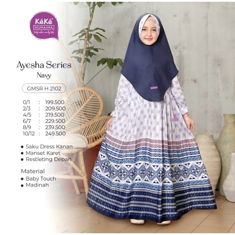 Keke Gamis Anak GMSR H 2102 NAVY