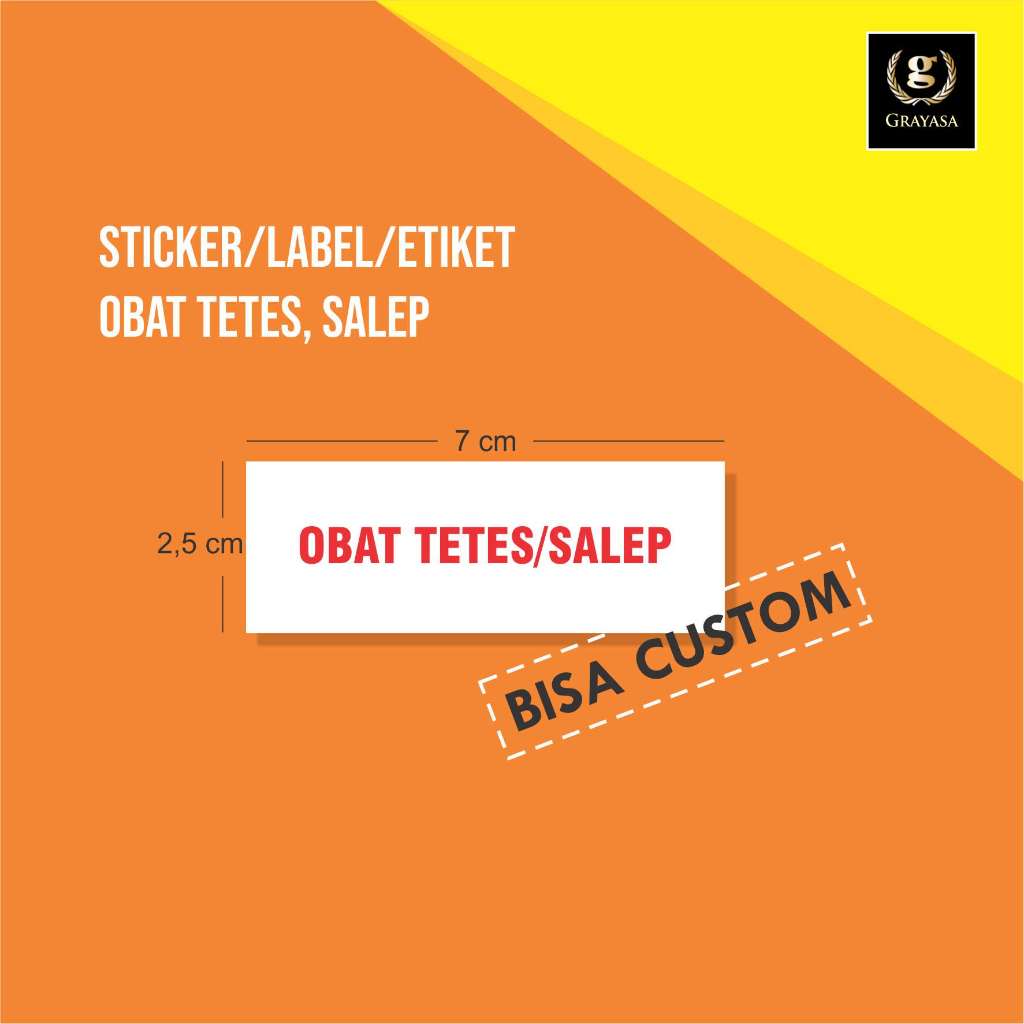 

STIKER OBAT TETES, SALEP/ETIKET OBAT TETES,SALEP