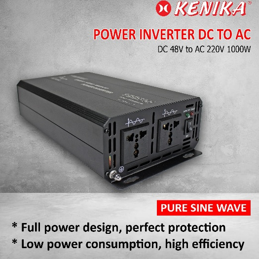 KENIKA POWER INVERTER PURE SINE WAVE DC 48V to 220V AC 1000 W PSW 1000 - 48v