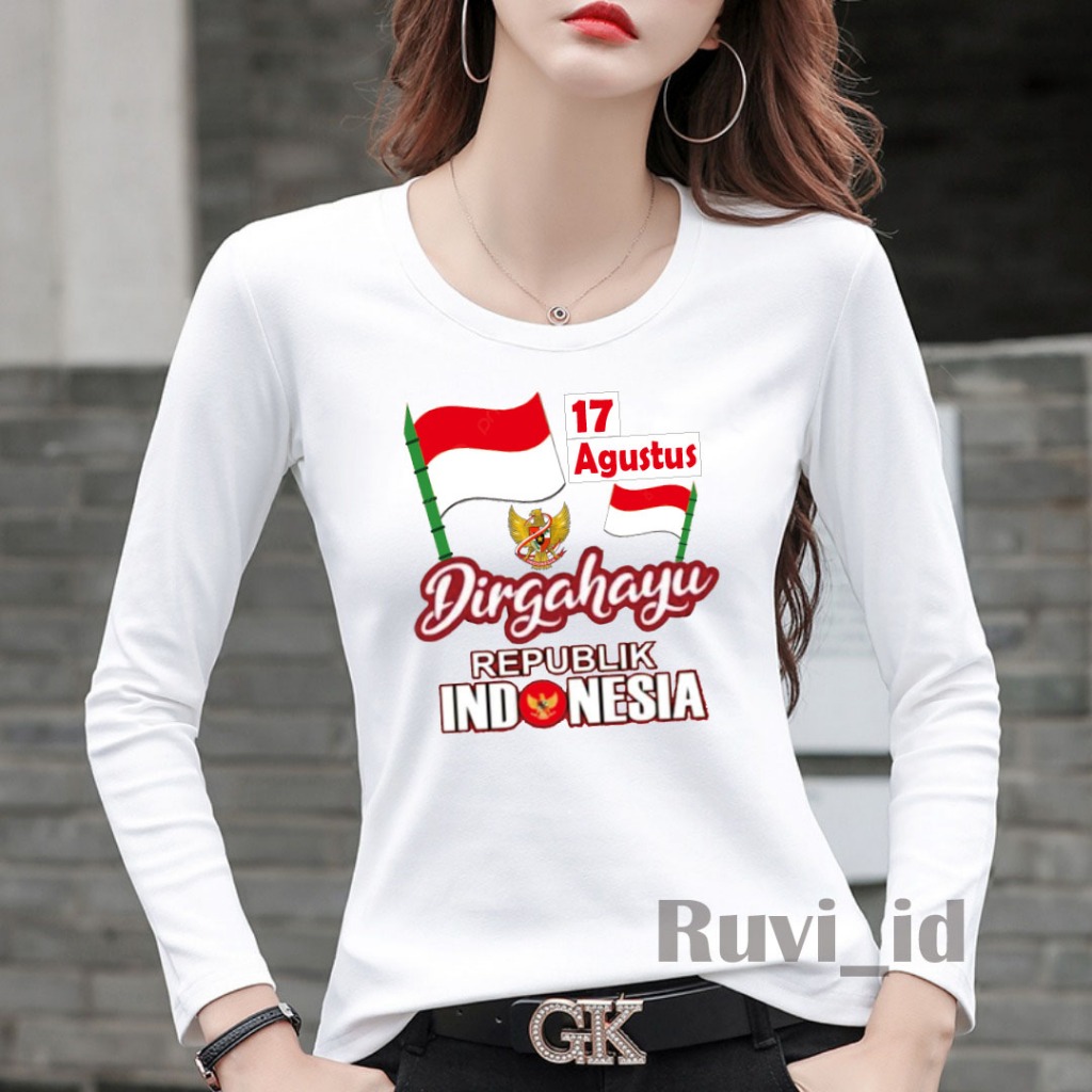 Kaos Kemerdekaan 2025 Pakaian Hutri Seragam Panitia Agustusan Thsirt Hari Merdeka Merah Putih 17Agus