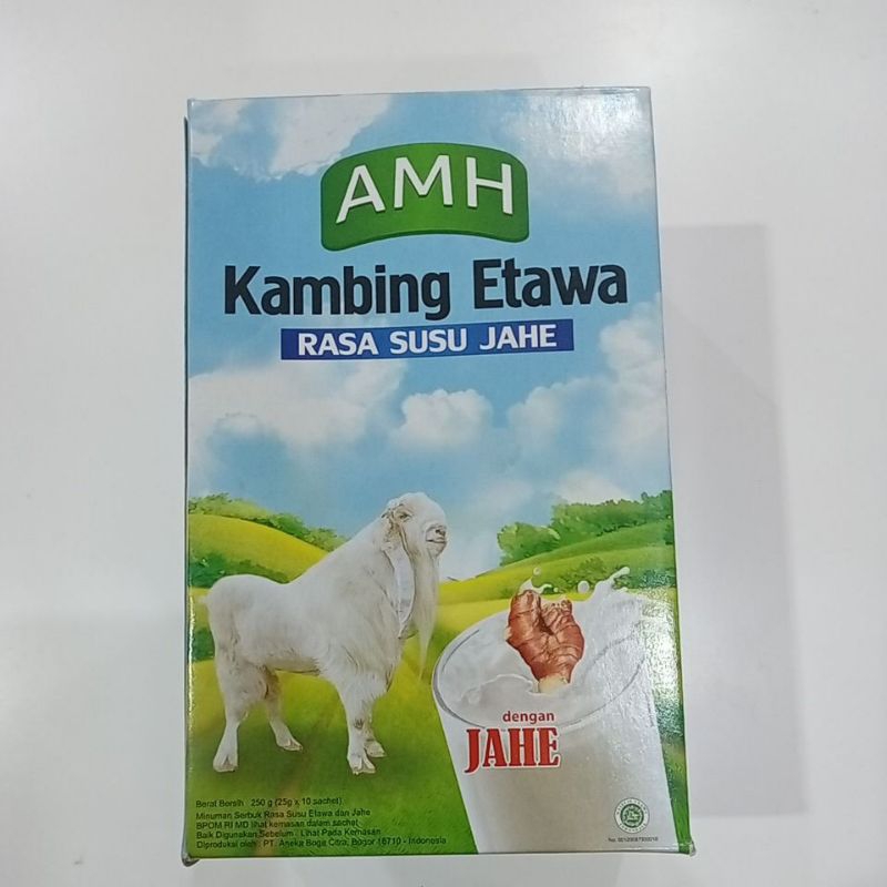 

AMH Susu Kambing Etawa Rasa Susu Jahe isi 10 Sachet @25 g / 250 g