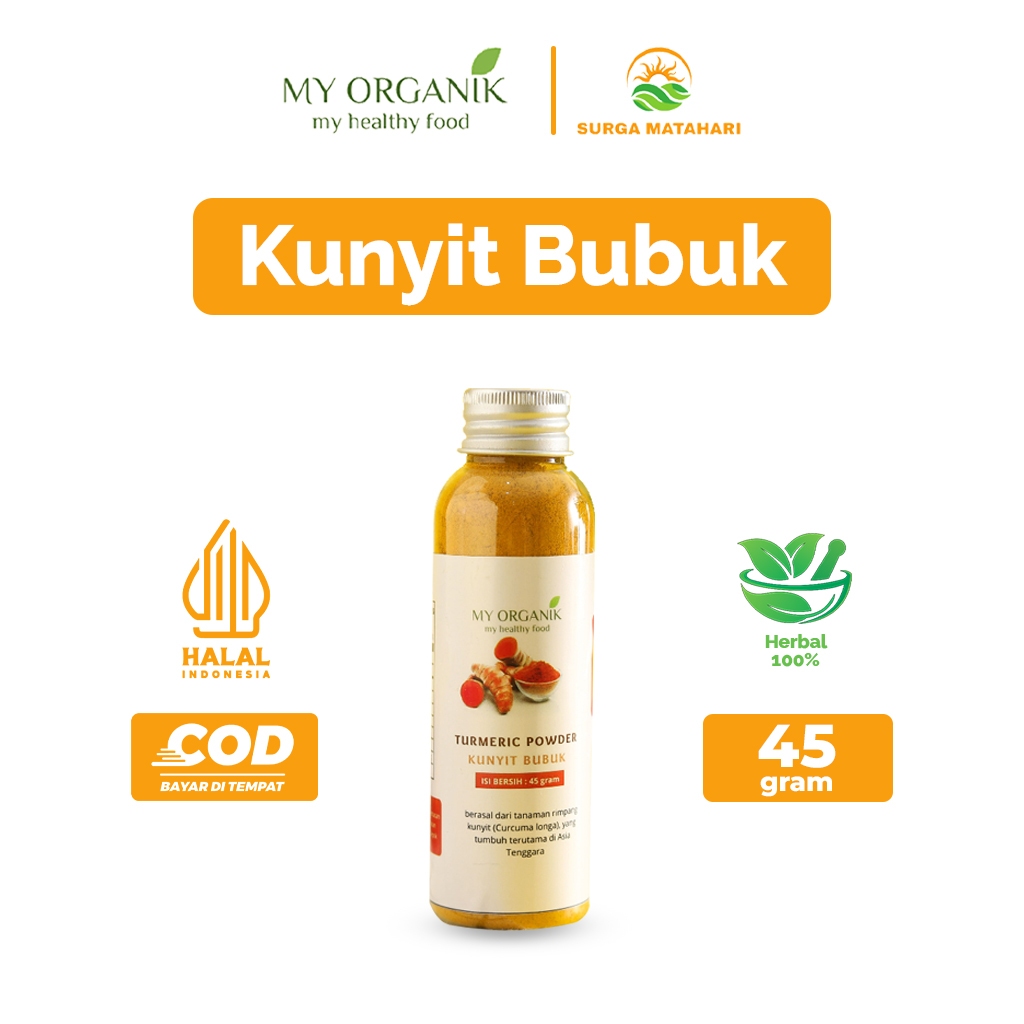 

My Organik Turmeric Powder Kunyit Bubuk Murni Organic 100% Asli Tanpa Campuran 45g 85g 145g
