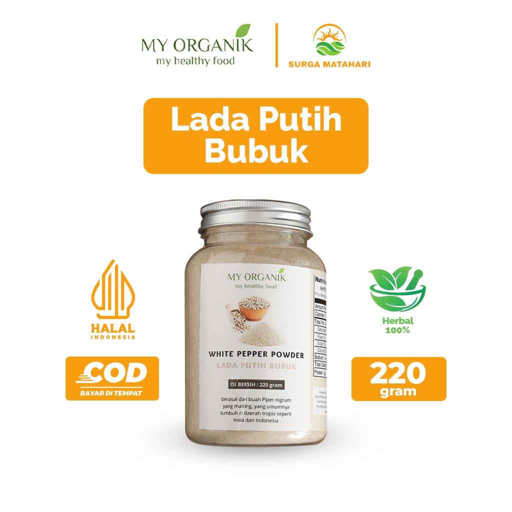 

My Organik White Pepper Powder Merica Bubuk Lada Putih Bubuk Ground White Pepper Premium