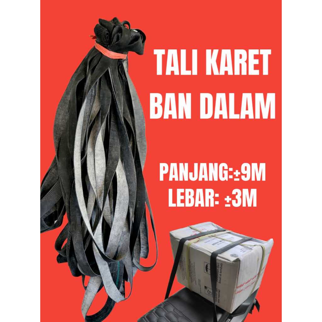 tali pengikat barang dari karet ban dalam ukuran 9 meter pengikat barang tali ban tali serbaguna tal