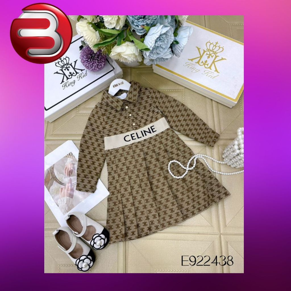 BARAKOO-DRESS KING KID ANAK PEREMPUAN IMPORT PREMIUM E-922438