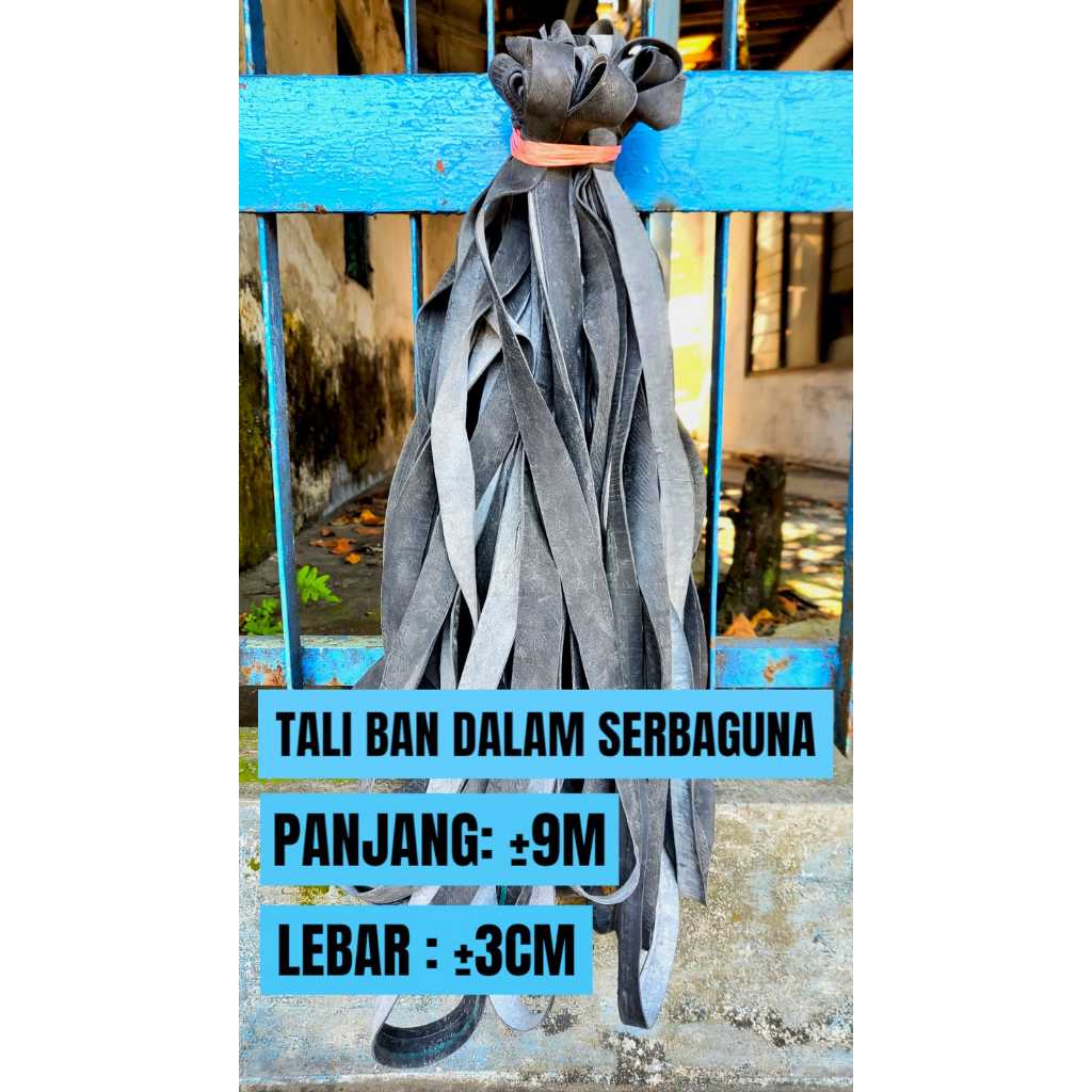 Tali Pengikat Barang Ukuran 9 Meter Dari Karet Ban Dalam pengikat barang tali ban tali serbaguna tal