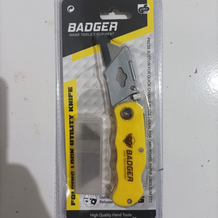 

Pisau Cutter Lipat Badger Tajam Murah Awet Dapat Refill isi Pisau