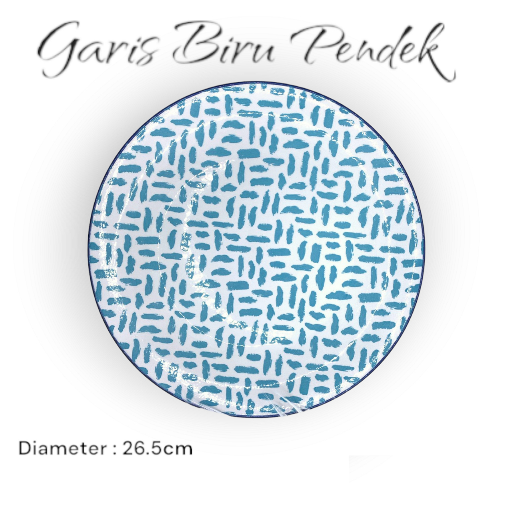 QAZ1 HHS Piring Makan Keramik Piring Jepang Piring Makan Jepang Motif Bulat/Motif Jepang