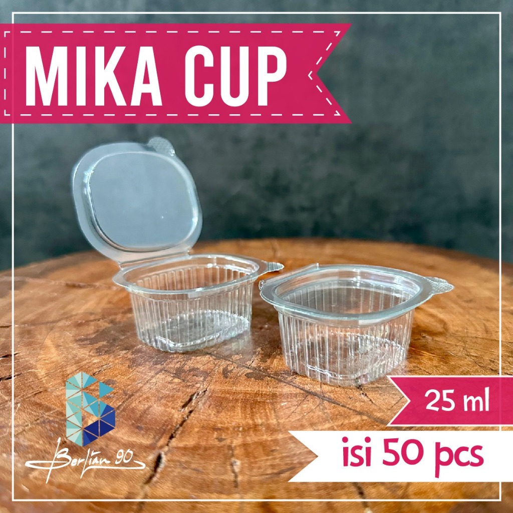 mika cup saos./mika pudding 25ml/mika tahan panas/mika cup NS 25ML/mika sambal klip 25ml/thinwall mi