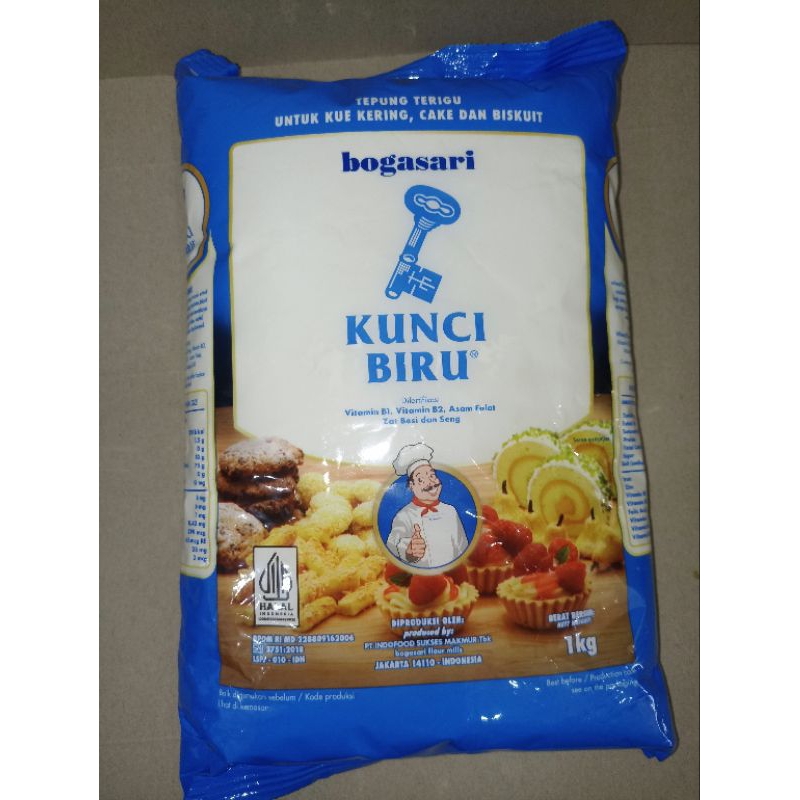 

Kunci Biru Tepung Terigu | Protein Rendah | Kue Kering & Biskuit | 1kg