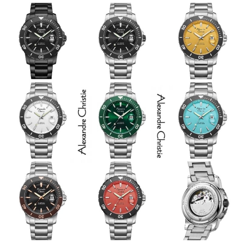 Jam tangan Alexandre Christie AC 6141 pria otomatis automatic original