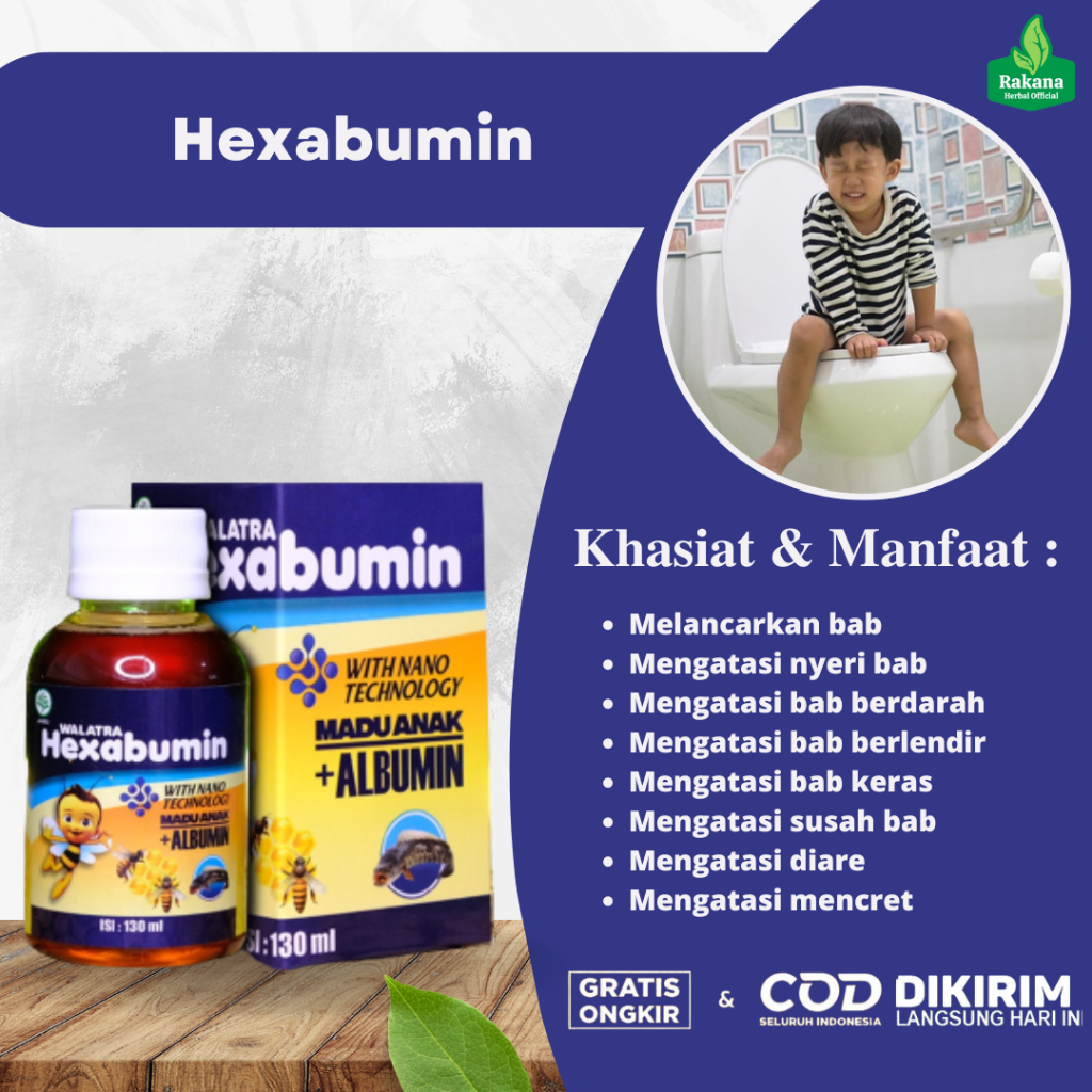 Obat Pelancar BAB Anak, Susah BAB Anak, BAB Keras, BAB Tidak Lancar, Sembelit Dengan hexabumin
