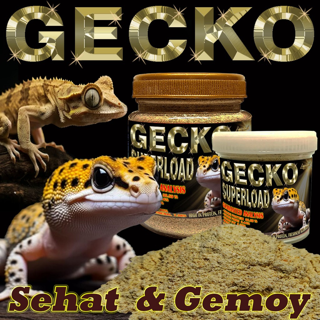 30GR GECKO SUPERLOAD FEEDER GUTLOAD SUPLEMENT FOOD GECKO OBAT VITAMIN PENGGEMUK PEMBESAR REPTILE LEO