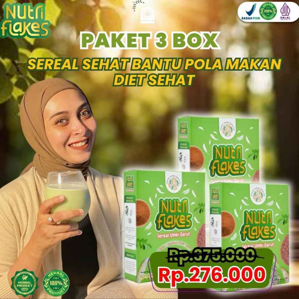 

Paket 3 BOX Nutri Flakes - Sereal Mampu Mengatasi Masalah Lambung Tanpa Diet Original 100%
