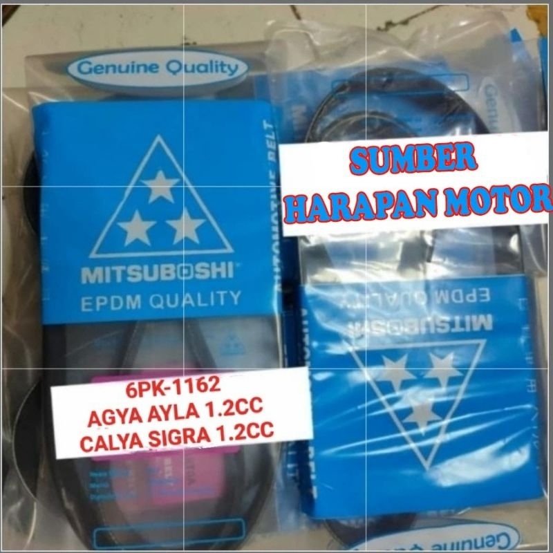 FAN VAN V BELT TALI KIPAS 6PK1162 AGYA AYLA CALYA SIGRA 1.2CC 6PK-1162