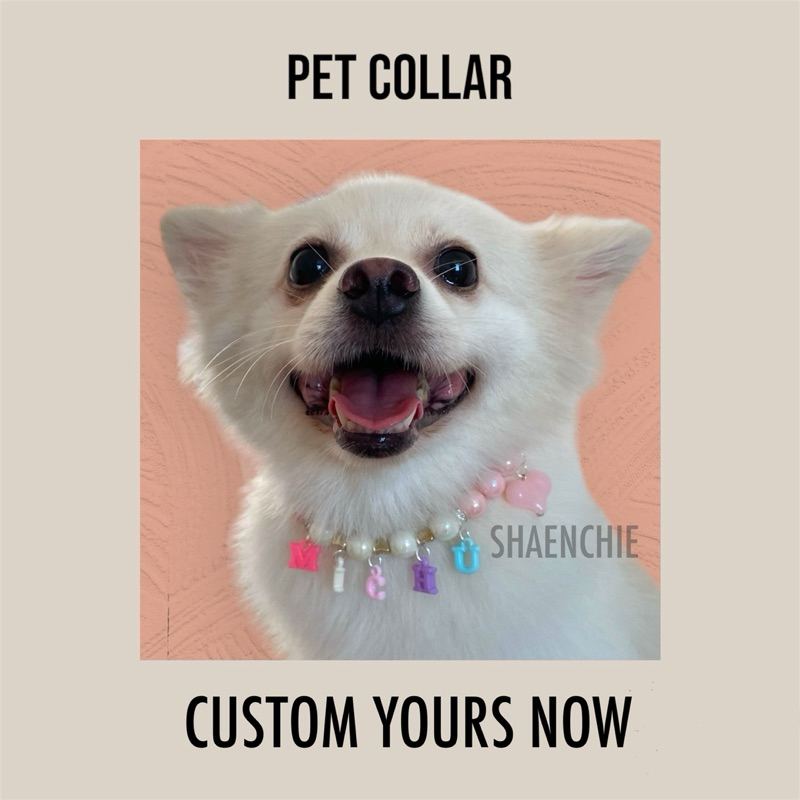 kalung anjing & kucing collar beads custom nama