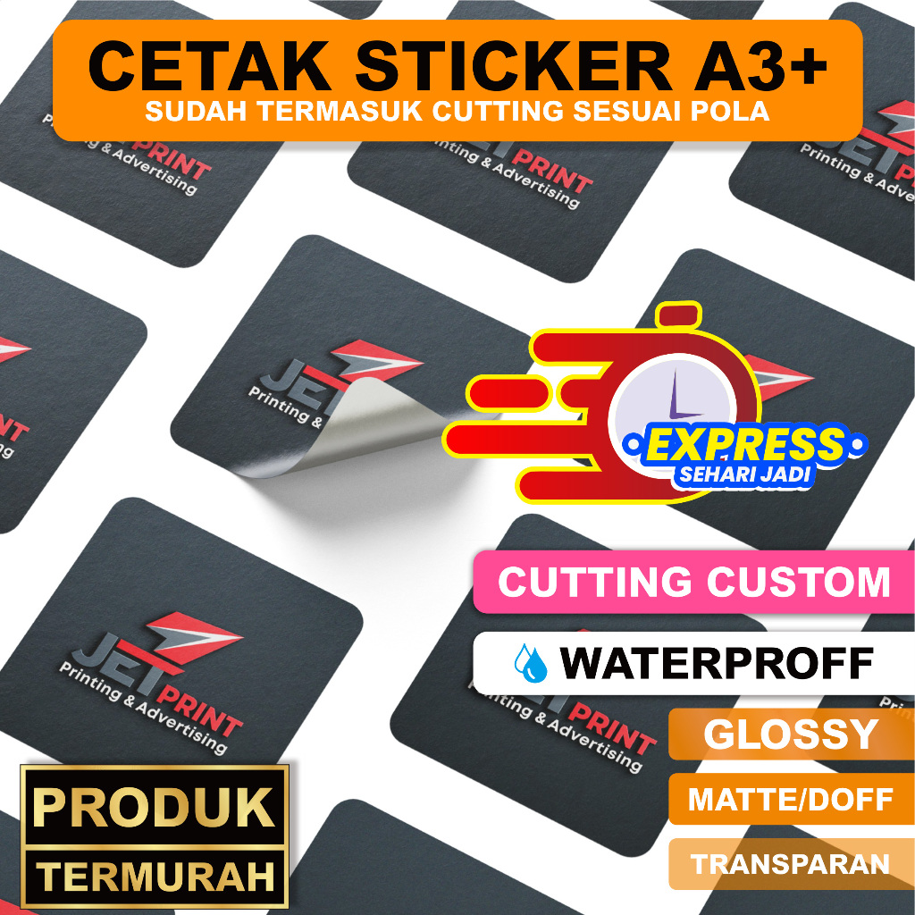 

Cetak Stiker A3+ SEHARI JADI | Cetak Stiker Label Kemasan | Label Usaha Makanan