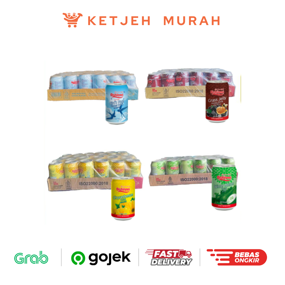 

Oishiiyori Minuman Rasa Teh Kembang Chrysanthemum / Kundur Winter Melon / Rock Sugar Bird Nest / Grass Jelly Honey 300 ML 1 Dus isi 24 Kaleng