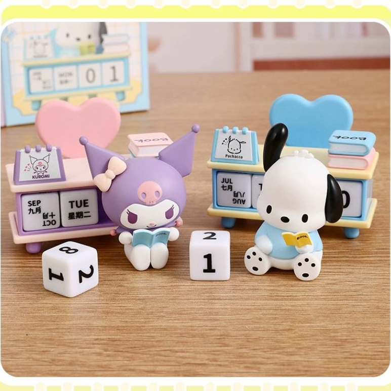 

Pajangan Kalender Meja Abadi Sanrio Kuromi 7pcs Kawaii Original