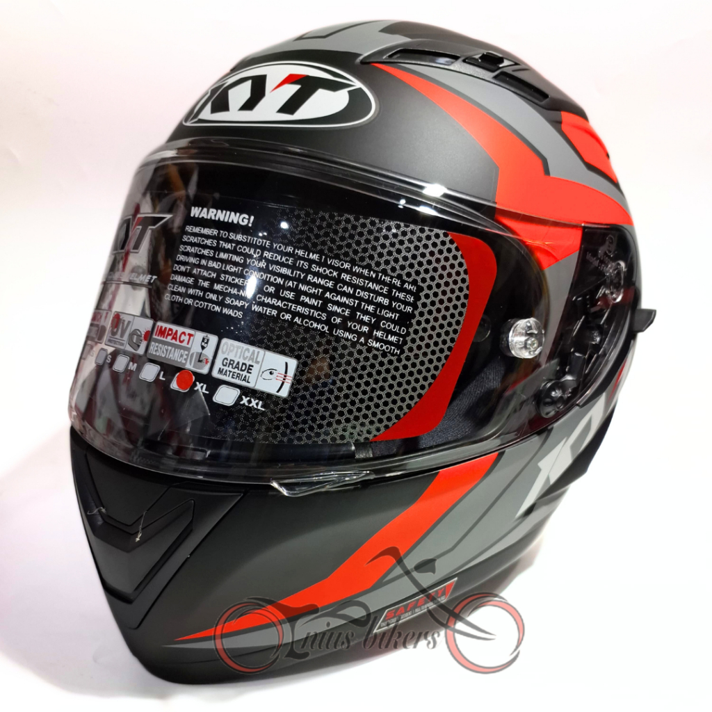 KYT FALCON FR RAID MATT BLACK RED FLUO - HELM FULL FACE KYT FALCON MOTIF