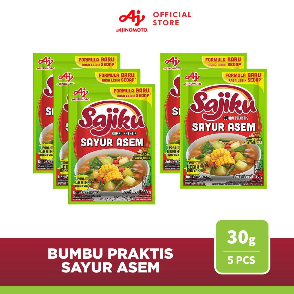 

MURAH 5 PCS SAJIKU BUMBU INSTAN SAYUR ASEM 25 GRAM