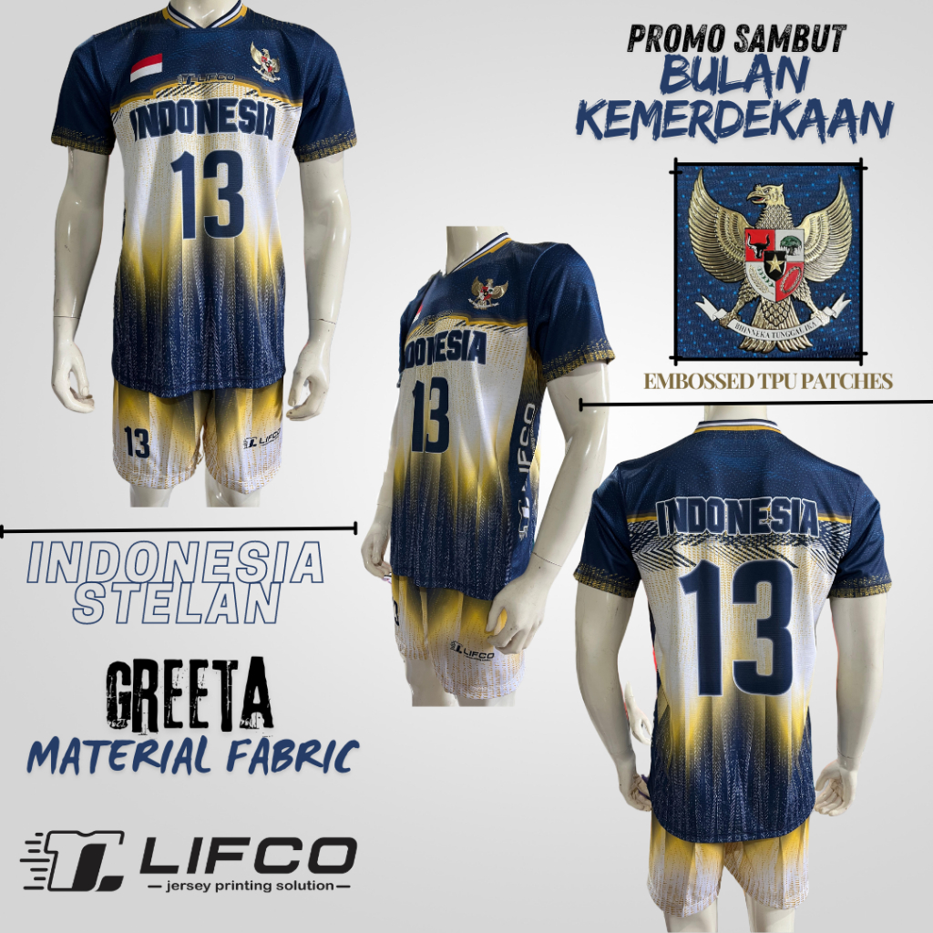 LIFCO JERSEY ORIGINAL PROMO SAMBUT BULAN KEMERDEKAAN  EMBOSSED TPU PATCHES (TIDAK BISA CUSTOM NAMA)